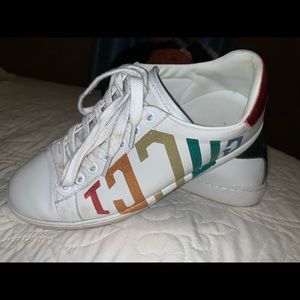 White Gucci shoes